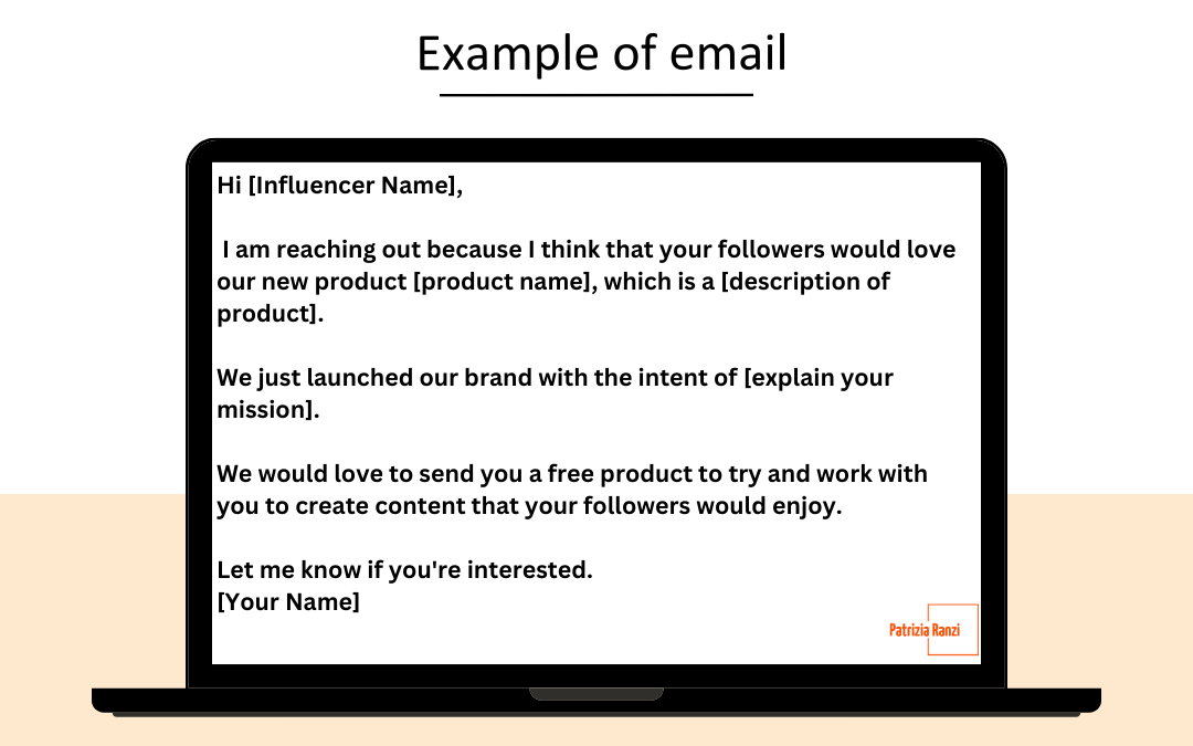 template of email to influencer for startup influencer marketing campaign