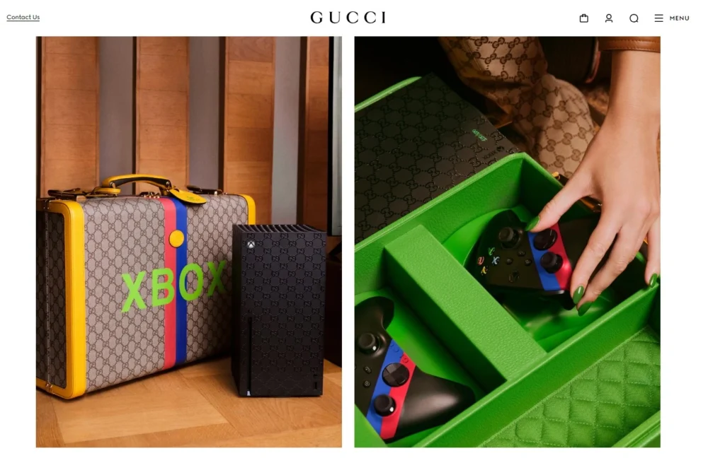 partnership between gucci and xbox as example of digital marketing for luxury brands