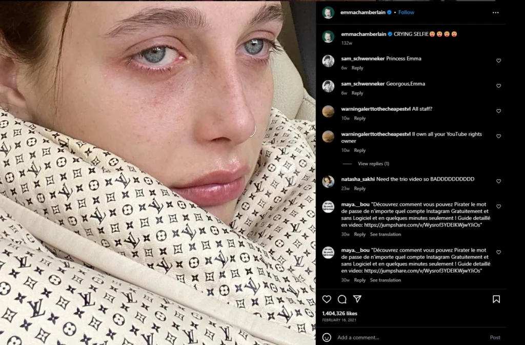 Emma Chamberlain and Luis Vuitton example of influence marketing for luxury brands